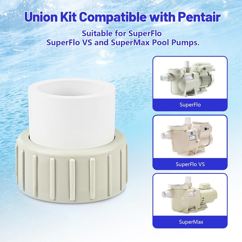 Ahuliao Pool Pump Union Fittings Replacement Pentair SuperFlo & SuperFlo