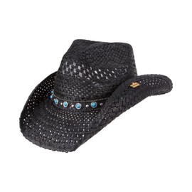 Peter Grimm Ltd Unisex Alabama Turquoise Bead Straw Hat