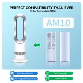 ZWP Replacement Remote Control fit for Dyson AM10 Humidifier Fan, Replaces Dyson 303117-01 966569-07 966569-06 Remote (Silver)