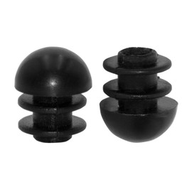 Flyshop 16-Pack Plastic End Caps Round Tube Inserts Black Furniture Glides Table Chair Leg Caps (Fit Round Tube with 1/2", 13 mm Outside Diameter)