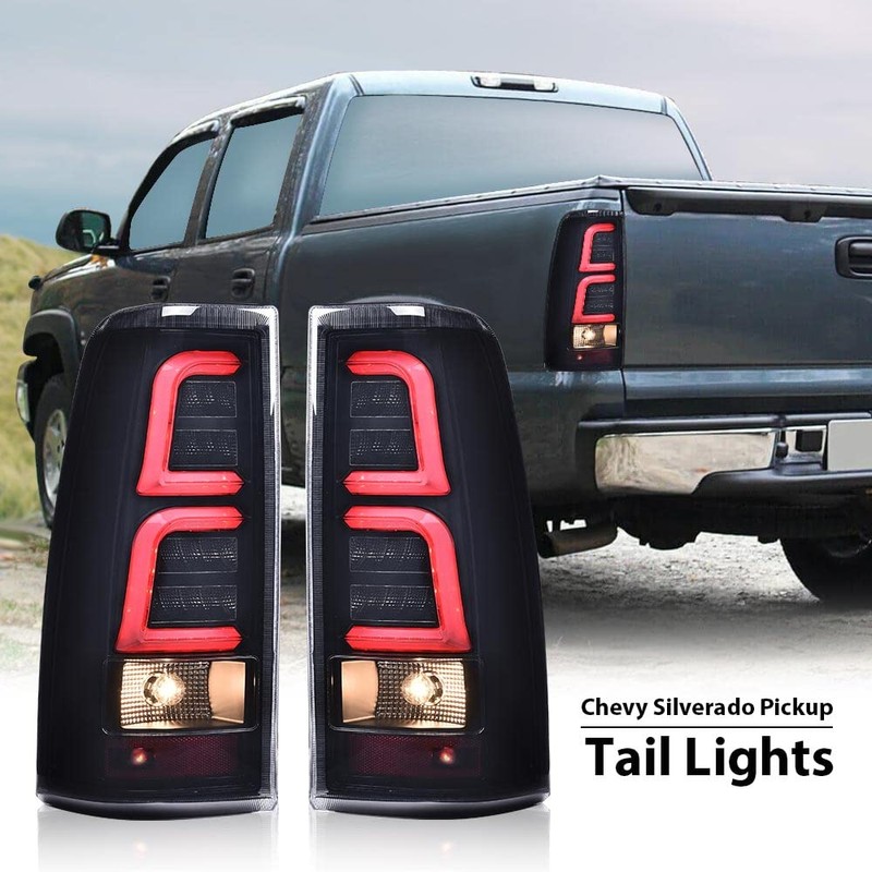 PIT66 LED Tail Lights Replacement Compatible with Chevy Silverado 2003-2006