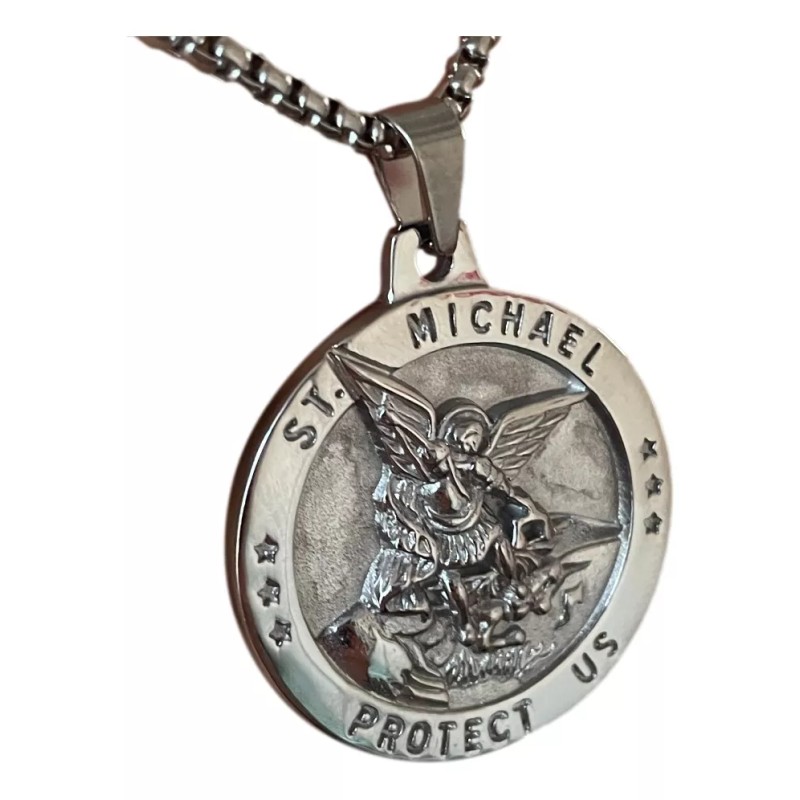 TENDER LIHOME Medalla Dije San Miguel Arcángel Collar Cadena Protección