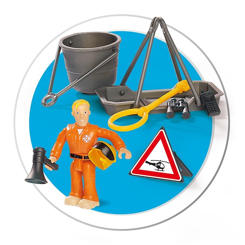 Fireman Sam Helicopter Wallaby with Tom Figure, with Original Sound,