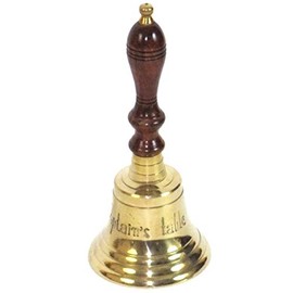 IOTC Captain's Brass Bell, Wooden Handle, Engraved Bell 12" - BR 18995