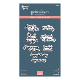 Spellbinders Soaring Sentiments Press Plate & Die Set from The Sky's The Limit Collection by Simon Hurley