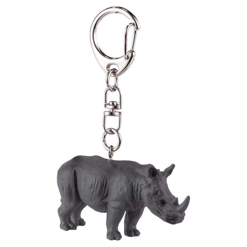 Mojo 387490 Rhino Animal Figure Keychain