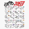 TCT Trading Calendar 2020 MotoGP Circuits White v2 Sticker Vinyl