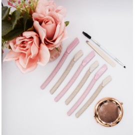 Eyebrow Razors Dermaplaning Blades Set for Women with 6 Pcs Razor, Eyebrow Brush & Tweezers for Facial Hair, Exfoliating, Eyebrow Shaping and more.