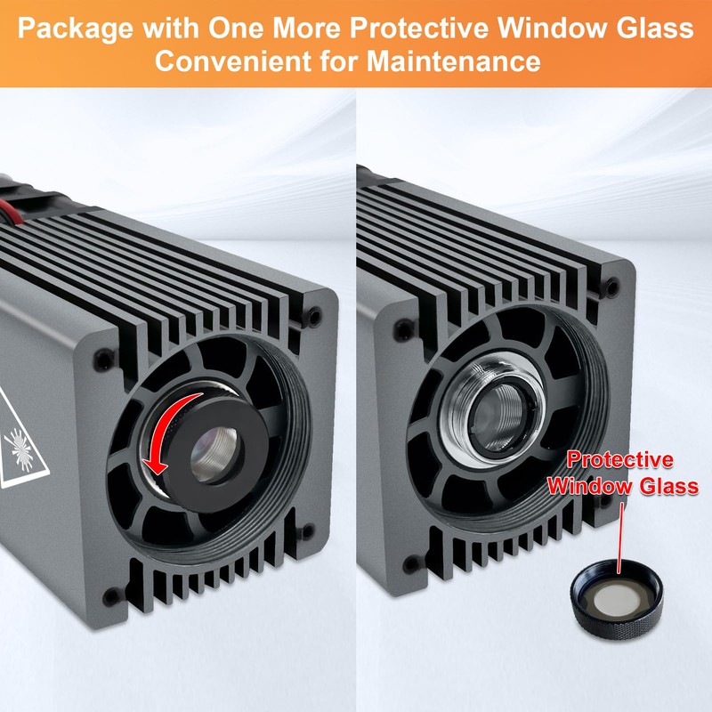 Upgraded 40W Laser Module, LASER TREE 23mm Fixed Focus Balance