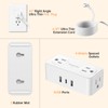 10FT Ultra Thin Flat Power Bar, SMALLRT Small Flat Plug