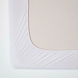 HOMESCAPES Double Terry Towelling Waterproof Mattress Protector 100% Cotton Terry Pile Top Breathable Hypoallergenic Washable Protector with Fully Elasticated Thick Stretch Fabric Skirt