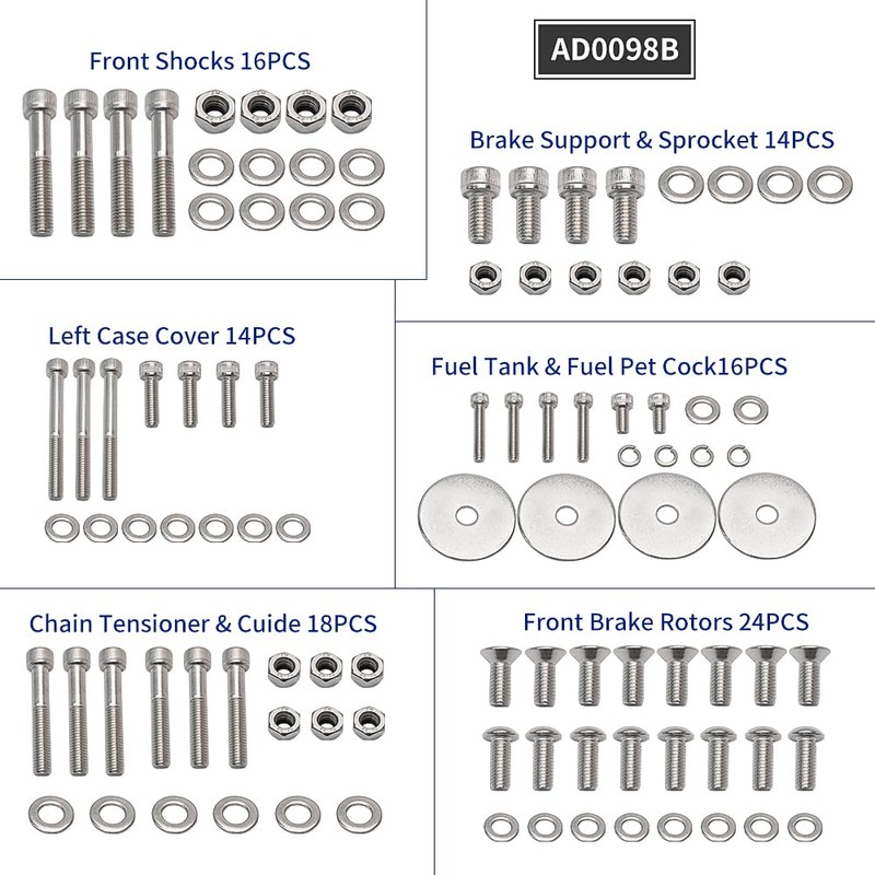 GOLKNHA 673 PCS 304 Stainless Steel Bolt & Screw Kit