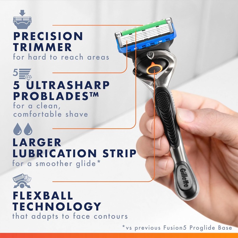 Gillette Fusion ProGlide Shaving Razor for Men, 1 Handle +