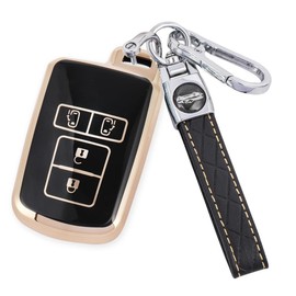 YANMW Voxynore 80 Series Key Case Sienta Key Cover Compatible Toyota Alphard Vellfire 30 Series Smart Key Case, Black