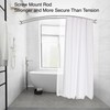 Utopia Alley Rustproof Wall Mounted Aluminum Double Curved Shower Curtain