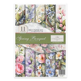 ITD Collection Spring Bouquet Rice Paper RP070 21 x 30 x 0.15 cm