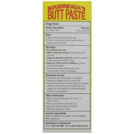 Boudreaux's Butt Paste Diaper Rash Ointment, Zinc Oxide, 2 oz