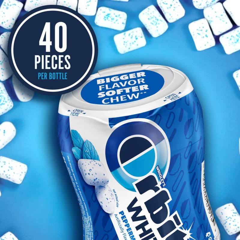 ORBIT Gum White Peppermint Sugar Free Chewing Gum Bulk Pack,