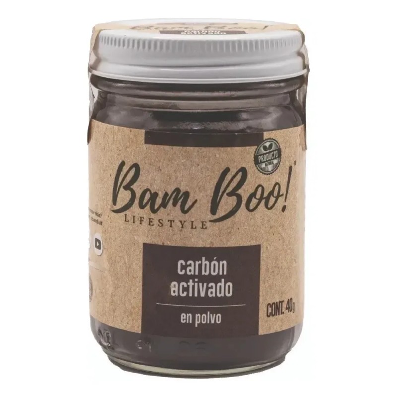 Kit 2 Carbón Activado Polvo Vegetal 40 G Bam Boo!