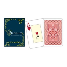 Modiano Red Poker Cards Platinum Acetate