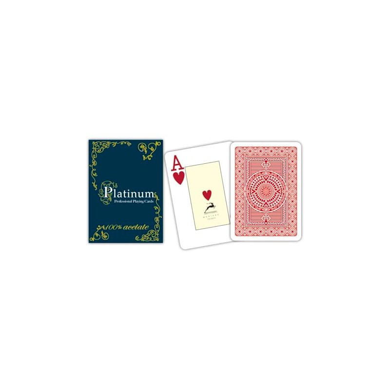 Modiano Red Poker Cards Platinum Acetate