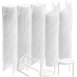 ZEAYEA 600 Pcs Pizza Saver Stand, Plastic Tabletop Pizza Tripod Stack, Disposable White Pizza Saver for Restaurant Container, Catering Boxes and Food Take Out