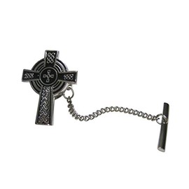 Kiola Designs Large Textured Celtic Cross Tie Tack