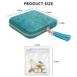 Travel Jewelry Case Organizer, 6-Layer Soft Pouch for Women