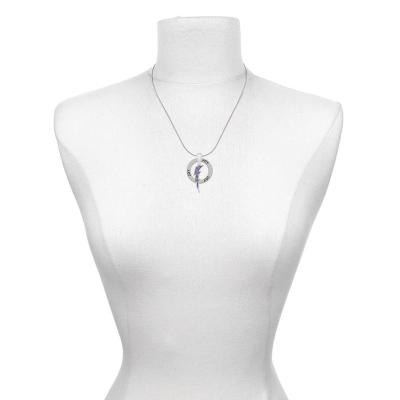 Delight Jewelry Silvertone Large Blue Crystal Lightning Bolt - Sister