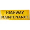 Caledonia Signs 56524 Highway Maintenance Reflective Magnetic Sign, 800 mm