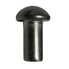1/4" Dia. X 1/2" Length Stainless Solid Round Head Rivet, Plain Finish, (Pack of 1/2 lb - Approximately 40 Pieces)