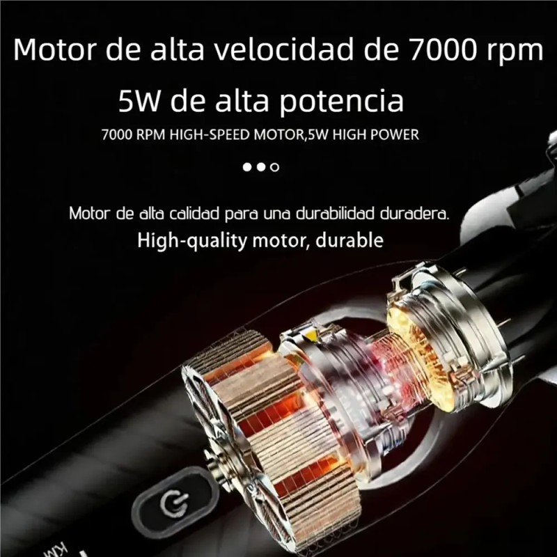 Kit Máquinas Cortadoras de Pelo Kemei Profesional con Display Digital