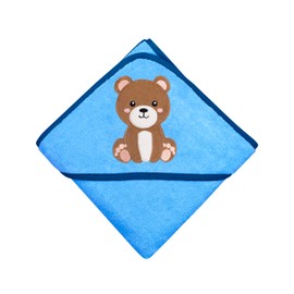 LAYNENBURG Premium Hooded Towel Baby - Bath Towel Made of 100% Cotton - Oeko Tex - Towel with Hood for Newborns & Children - Bath Towel, Baby Towel Girls, Boys (Bear 80 x 80 cm)