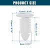 ACROPIX Universal 8mm Push Bumper Fastener Rivet Clips White -