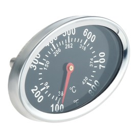 DRELD BBQ Grill-Thermometer, Oval geformtes Edelstahl Röstthermometer, 38°C - 430 °C Koch-Thermometer für Grills, Ofen, Smoker, Räucherofen, Backofen und Grillwagen