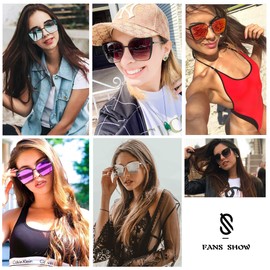 SOJOS Cateye Sunglasses for Women Fashion Mirrored Lens Metal Frame SJ1086 with Rave Frame/Grey Lens