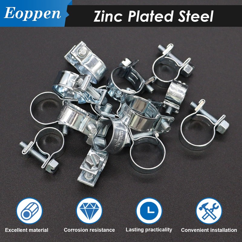 Eoppen 34Pcs 5 Sizes 8-18mm Fuel Line Clamp Assortment Kit,