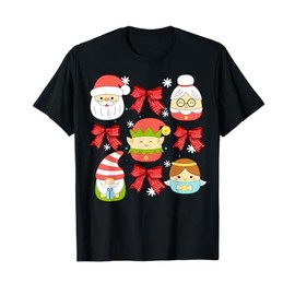 Santa Claus Granny Claus Gnome Elf Christmas Pajama Matching T-Shirt