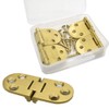 Renashed 4 Pcs Round Edge Hinge Brass Butler Tray Hinge