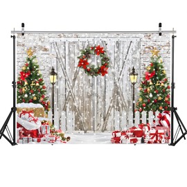 LYWYGG 7x5FT Christmas Background Christmas Tree Background Christmas Eve Family Dinner Background Photography Studio Photography Props CP-547
