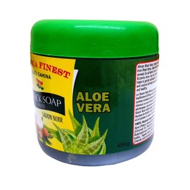Africa Finest Natural Black Soap Paste (Aloe Vera) (Skin & Scalp Exfoliate & Hydrate) 450g