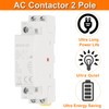 sourcing map AC Contactor 25A 2 Pole 1NO 1NC 24V