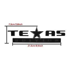 Unbranded 3X 3D BLACK FOR SILVERADO MODELS TEXAS EDITION EMBLEM UNIVERSAL TRUCK DECAL