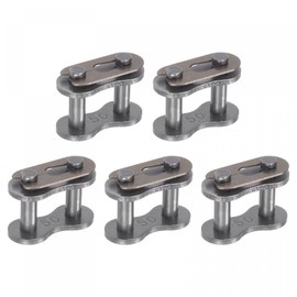 sourcing map 5Pcs #50 Chain Master Connector Link Roller, 5/8" Pitch Carbon Steel, Standard Connecting Split Links for 10A Chain