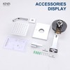 KENES Chrome Tub and Shower Trim Kit, Square Tub Shower