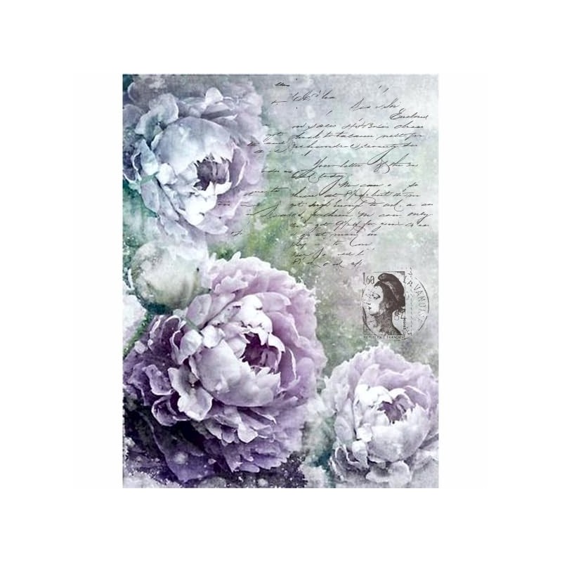 Lilac Theme Rice Paper, 8 x 10.5 inch - 6