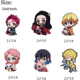 Iron on Patches for Clothing,19 pieces Anime Patches Embroidered Applique Patches Sew on Iron on Patches Fabric Repair Patches for Kids Adult Clothes Jeans Jackets Hats Shoes Backpacks