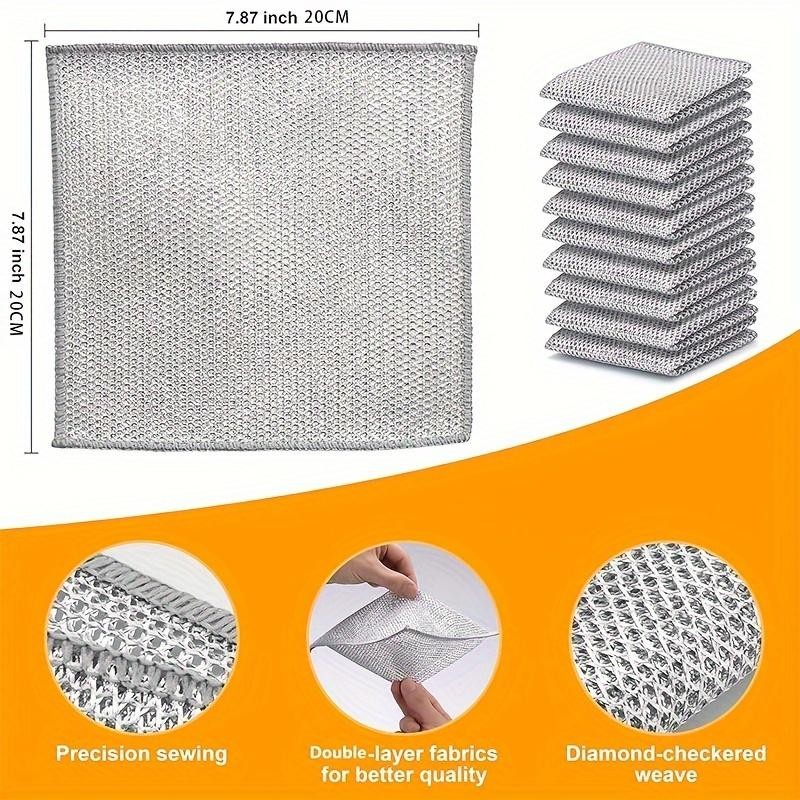 20pcs Double Layer Wire Washing Cloth, Multipurpose Non Scratch Wire