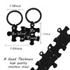 Queyuen 2pcs His Crazy Her Weirdo Couples Keychains Puzzle Key