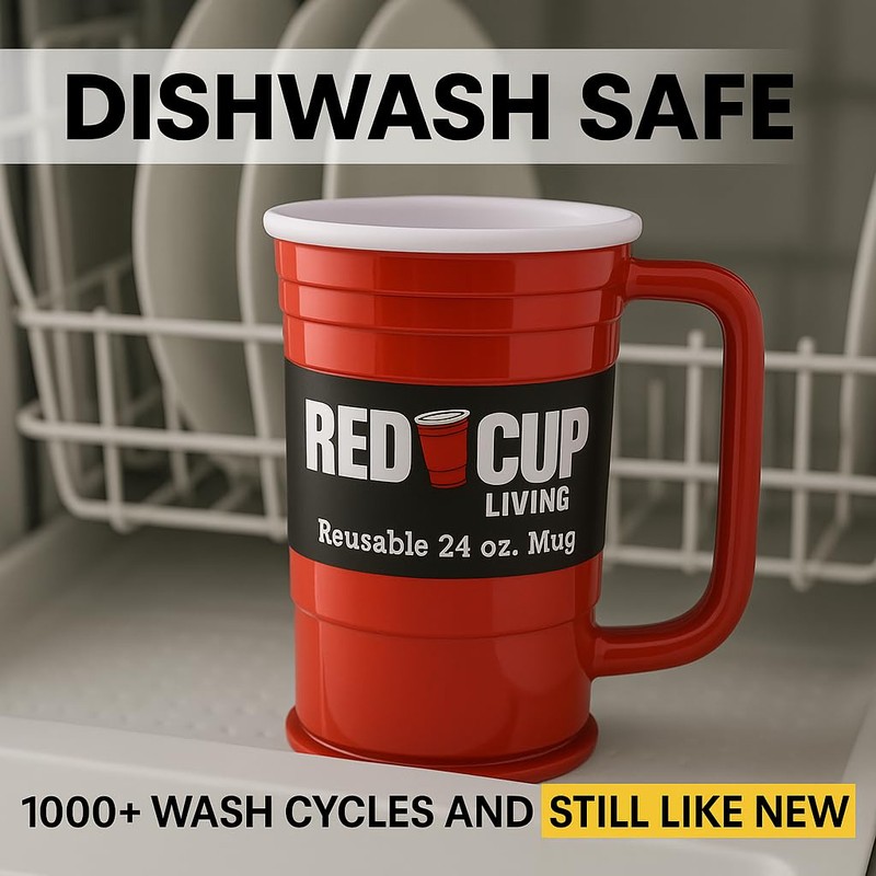 Beer Mug Stein with Handle – 24oz Large Glass Beer